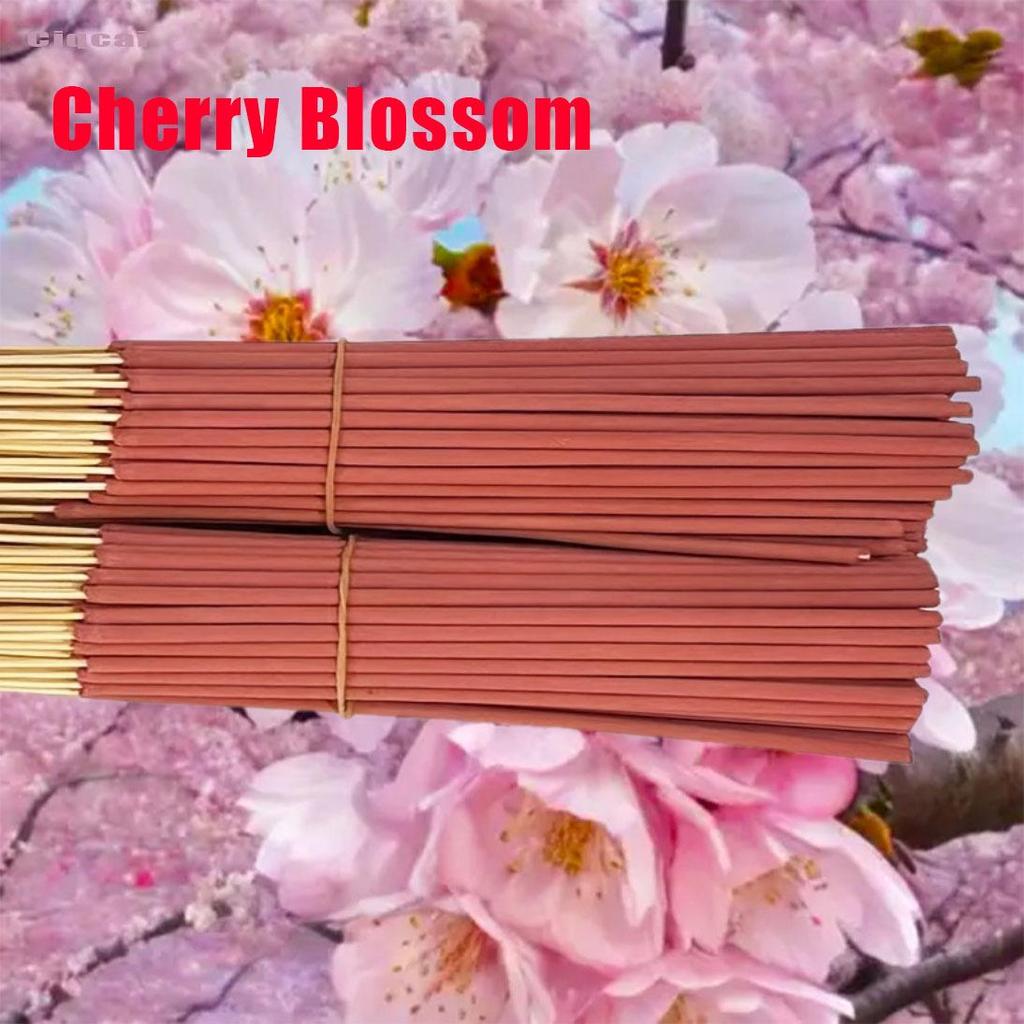 Temu Xi Yin Cherry Blossom Bamboo Incense Sticks - Customizable for Dropshipping