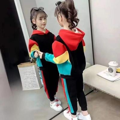 Girls' Plush Suit: Trendy Autumn-Winter 2025 Sweatshirt for Middle and Large Children.