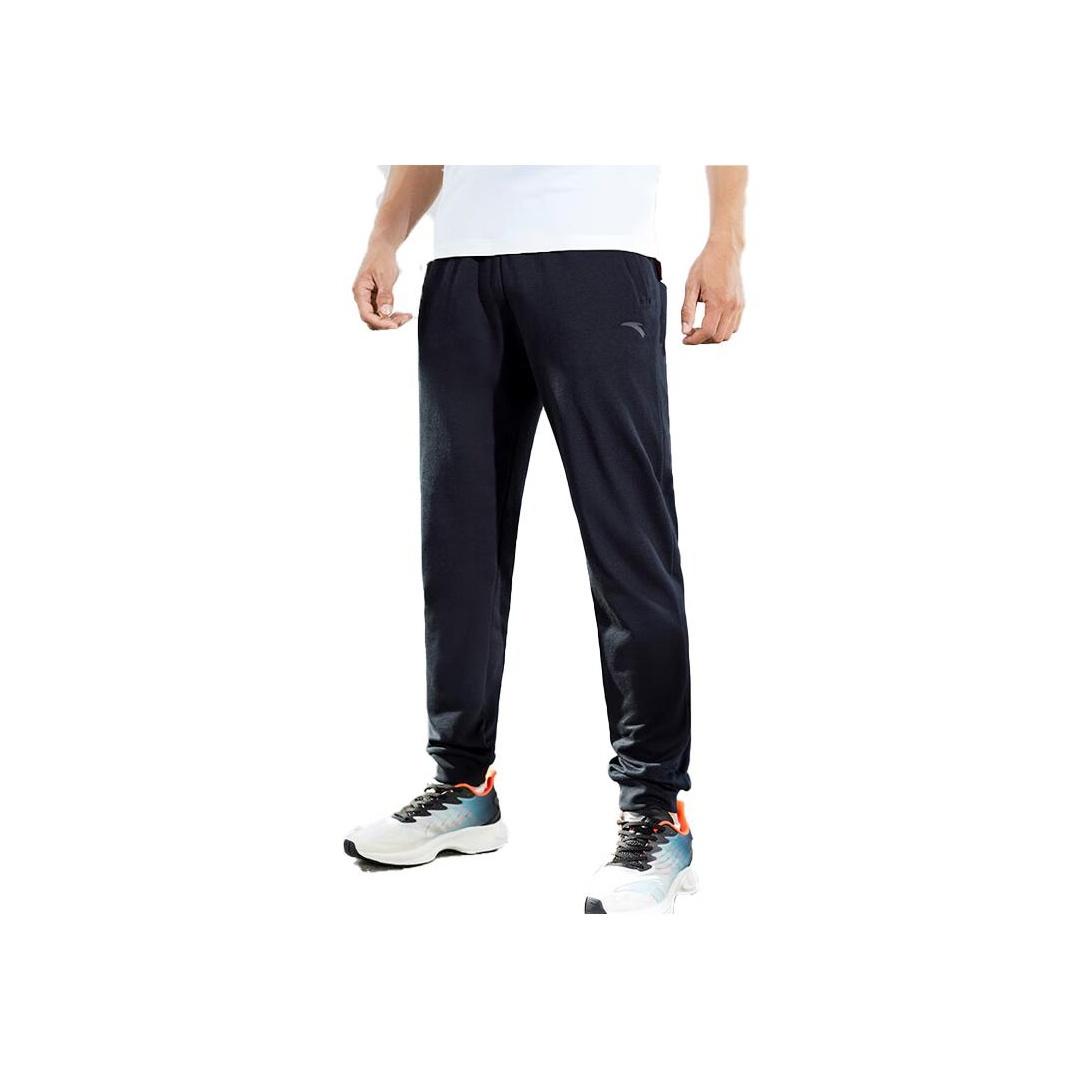 

Anta Solid Color Logo Identification Cuffed Loose Knit Sports Pants Men pants 952327316-3 XXXL
