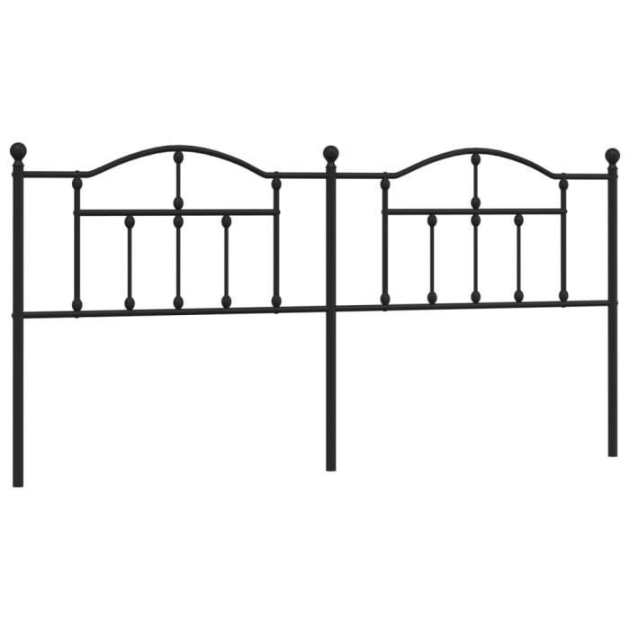 VidaXL Black Metal Headboard 193 Cm 353476