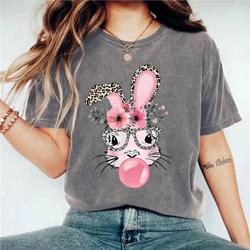 

Ретро Хлопковая Футболка Унисекс с Мультяшным Принтом, Выстиранная M серый