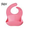 Easy Clean Toddler Bibs Silicone Baby Bib, Waterproof Soft Adjustable Feeding Durable Large Pocket Food Catch Bib for Babies And Toddlers Comfortable