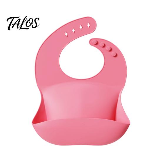 Easy Clean Toddler Bibs Silicone Baby Bib, Waterproof Soft Adjustable Feeding Durable Large Pocket Food Catch Bib for Babies And Toddlers Comfortable