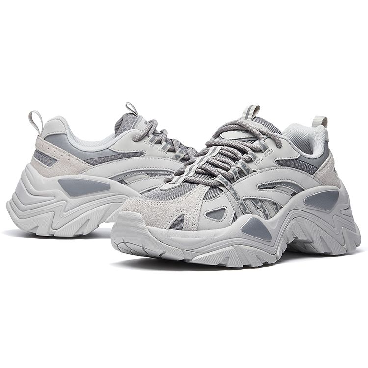 Fila Disruptor Polyester Fabric Nylon Fashion Versatile Low-Top Casual Shoes Women Sneaker Antarctic-Gray F12W034120FAG