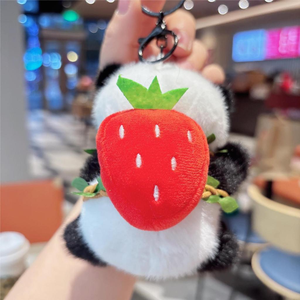 Chengdu Panda Plush Keychain Doll: Apple Backpack Toy Ornament