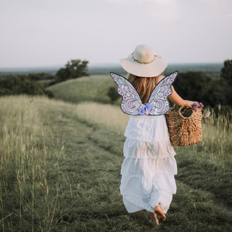 Butterfly Wing Fairies Wing Costume for Girl Kid Halloween Butterfly Costume for Cosplay Party Role Play