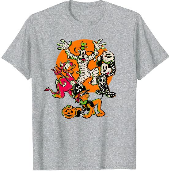 Disney 100 Mickey Donald Goofy & Pluto Halloween Costumes T-Shirt
