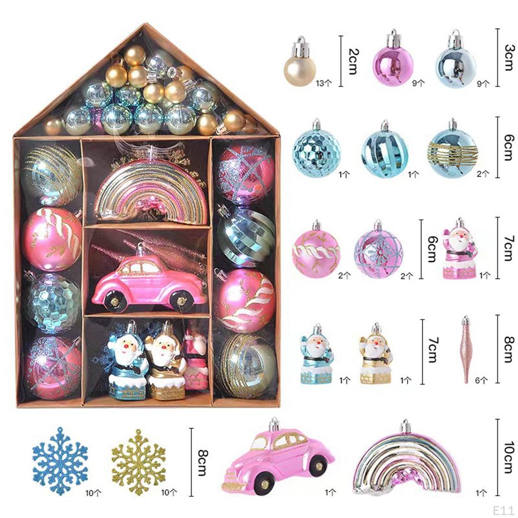 Ball Ornaments Decorative Shatterproof DIY Tree Decorations for Holiday, , Festive Photo Prop