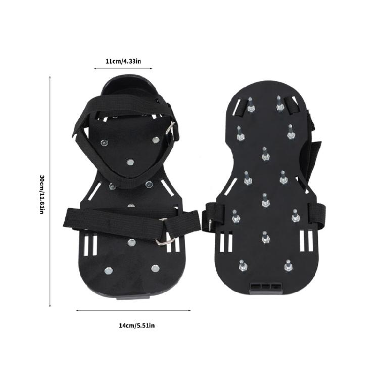 Universally fit Aerating Footwear With 28mm/1.1in Steel Spikes Spiked Shoes For Gardening Landscaping Maintenance