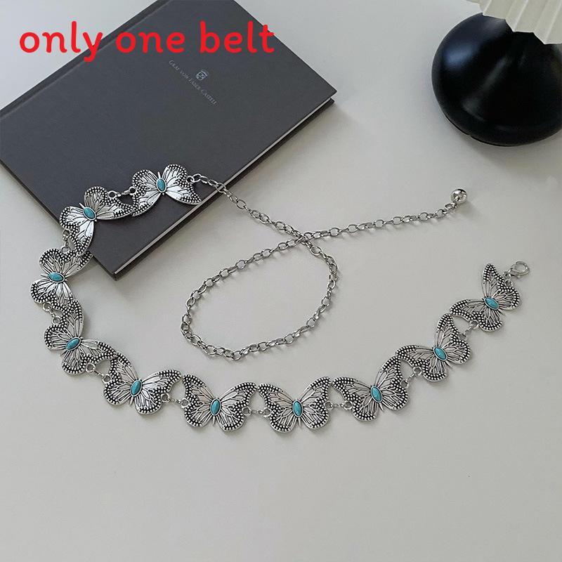 Bohemia Metal Butterfly Waist Belt For Women With Vintage Decorative Accent