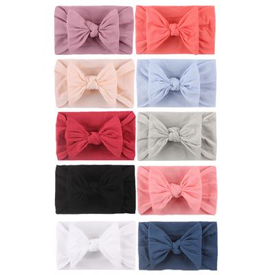 Kids Newborn Girls Baby Solid Headband Hair Band Bow 10PCS Accessories Headwears