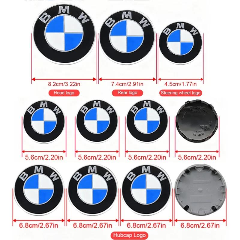 JKGN2 4Pcs BMW M Emblem Floating Wheel Center Caps 56MM/68MM Diameter Hub Cover for E46 E36 E34 F10 E90 F30 E60 E53 E30 E92 E87 Car Ac