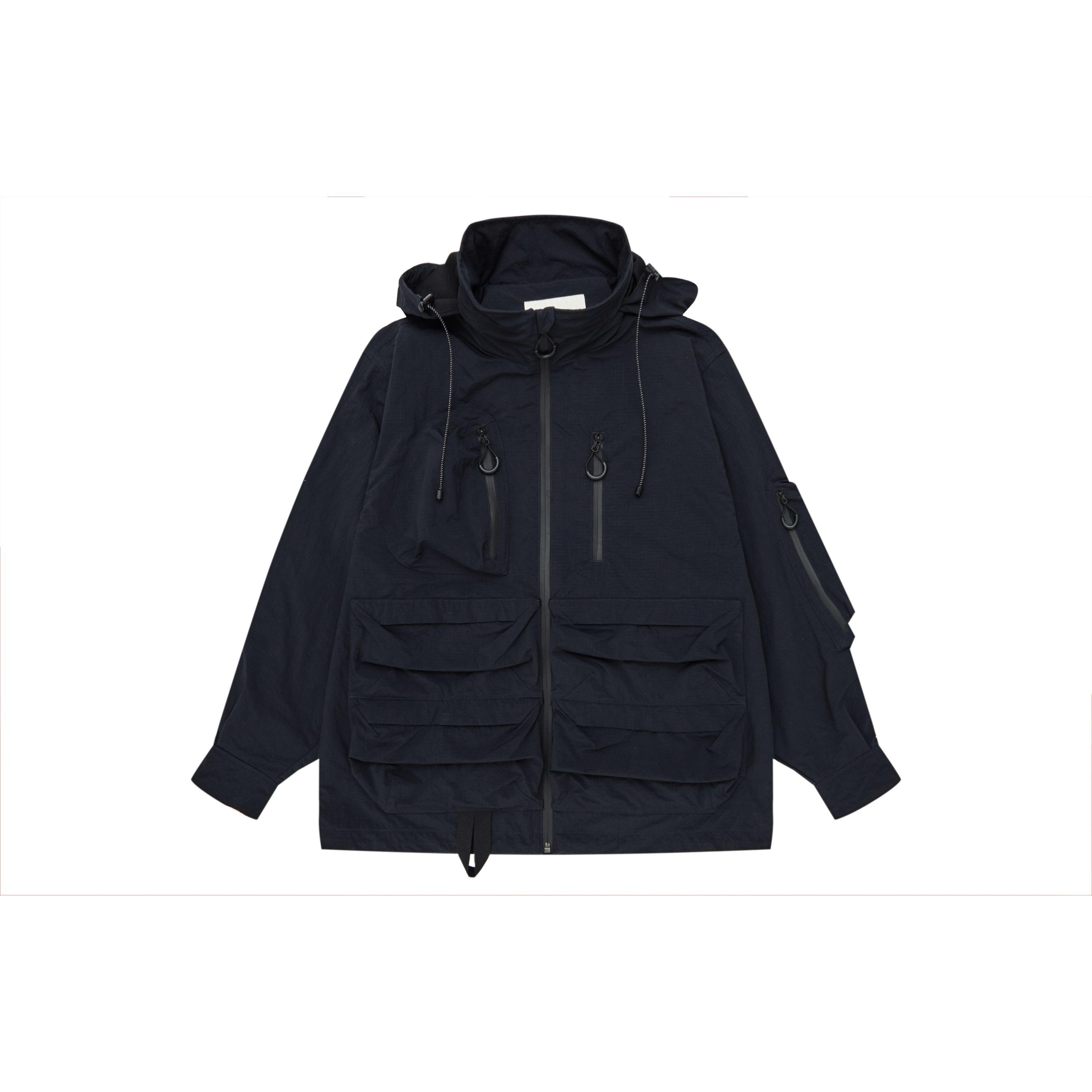 

Asics Unisex Navy Multi-Pocket Functional Hooded Jacket 2203A278-001 S