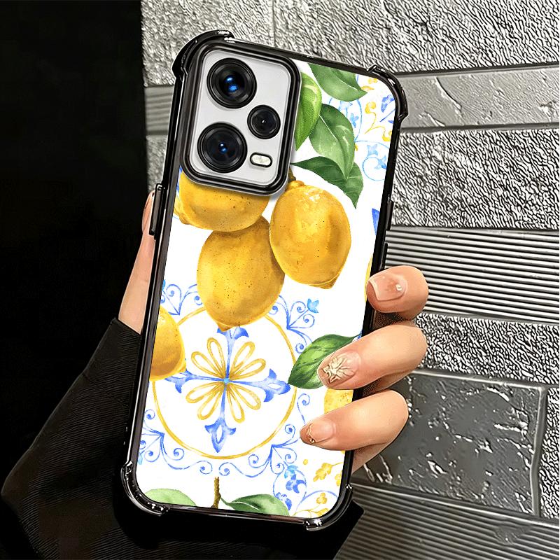Summer Fruits Lemon Soft Phone Case For Xiaomi Redmi Note 14 15 Pro Plus 13 12 11S 11T 5G 10 9S 9 Plating Anti-Fall Fundas