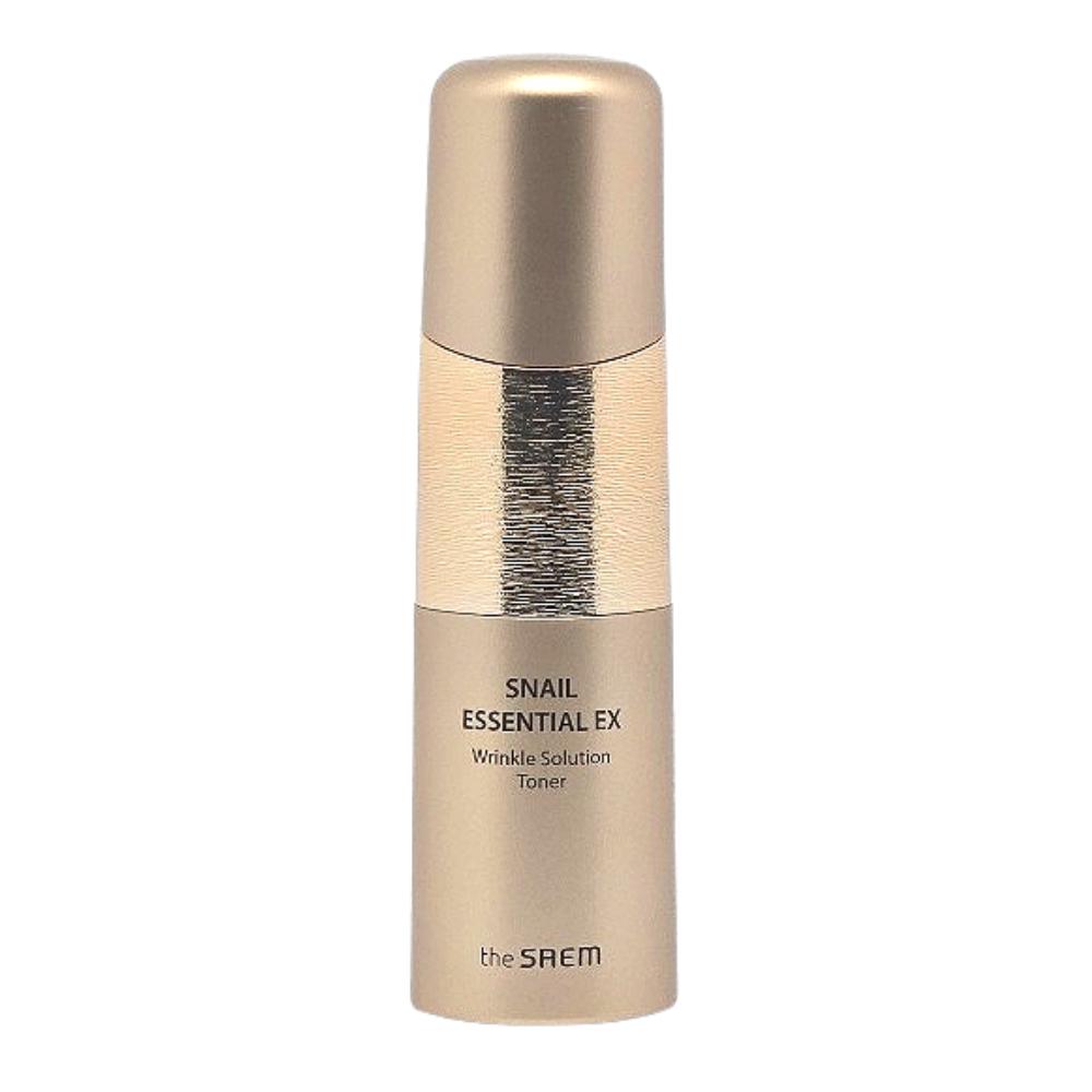 The Saem Snail Essential EX Wrinkle Solution Toner 150ml – Korean Anti-Aging Toner with Snail Mucin & Peptides for Hydration, Firmness & Skin Renewal
