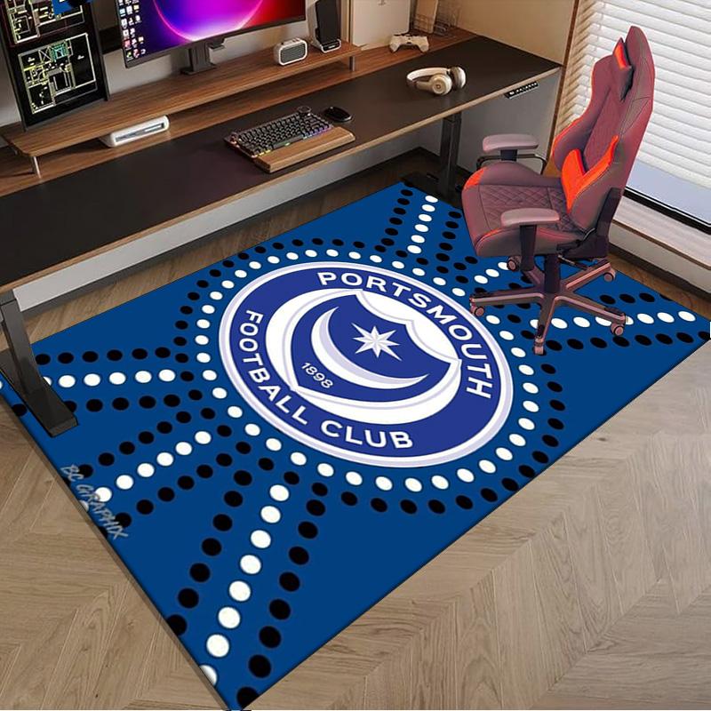 Ports-mouth Fc Anniversary Printed Area Rug for Office, Chair Rug, Decorative Carpet Floor Mat, Large Size Fan gifts Christmas gifts