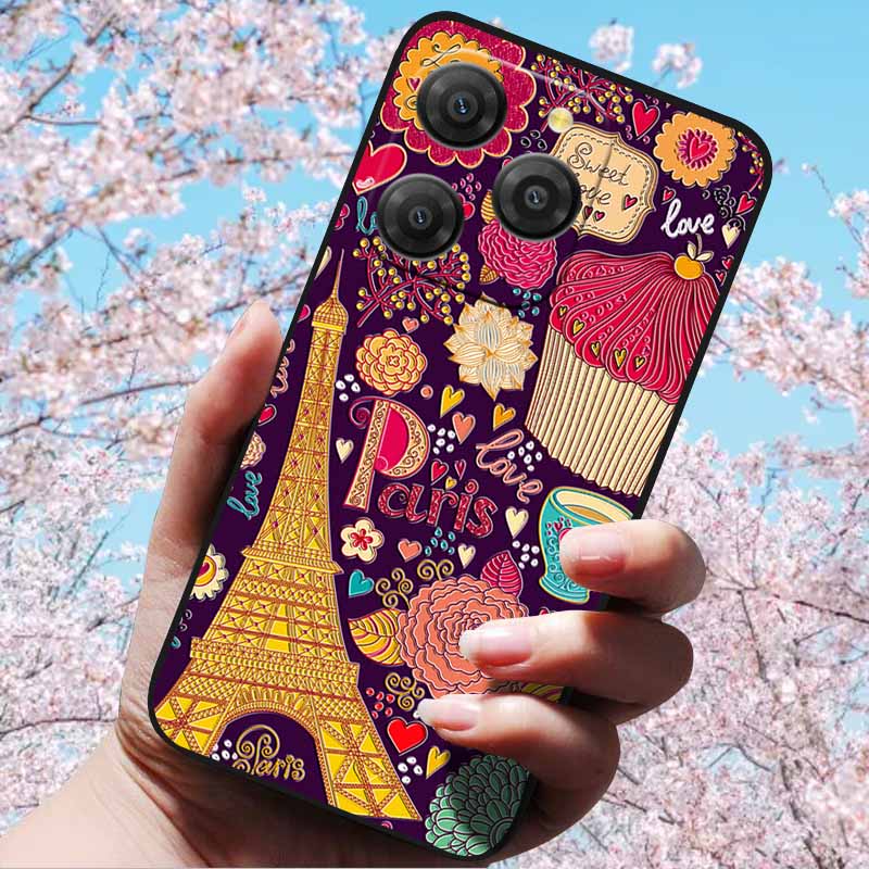 For Blackview Shark 9 5G Cases 3D Relief Flower Emboss Soft Silicone For Blackview Shark 9 5G 3D Cartoon Back Cover Cases Shark9