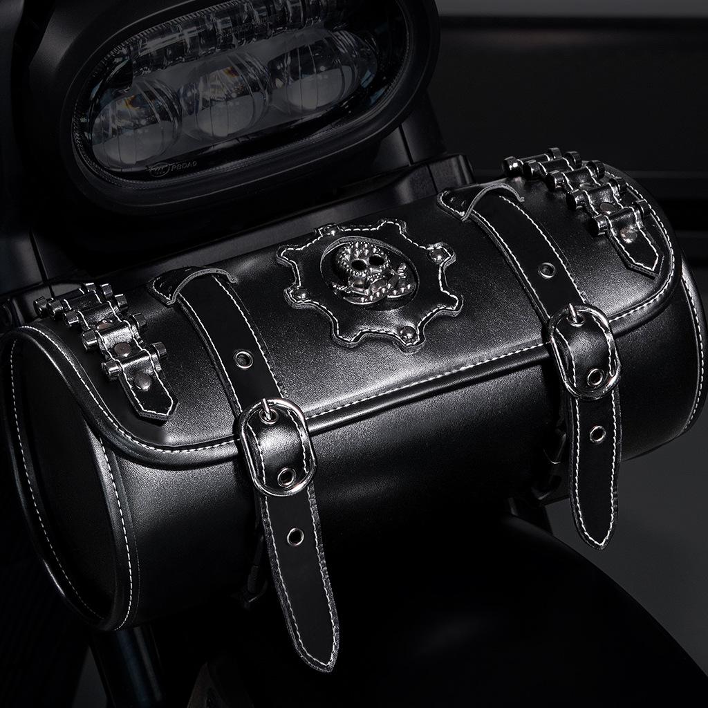 European-American Punk Harley Motorcycle Waterproof Front Bag with Contrast Design