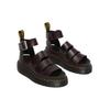 Dr. Sandálias Esportivas Martens Clarissa II Atlas de Couro Quadrado com Solado Grosso para Mulheres Cor Vermelho Escuro 26684601