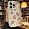Autumn Leaf Pattern Phone Case for iPhone 17 16 15 14 13 12 11 Pro Max Plus Anti Scratch, Gel Flexible Protective
