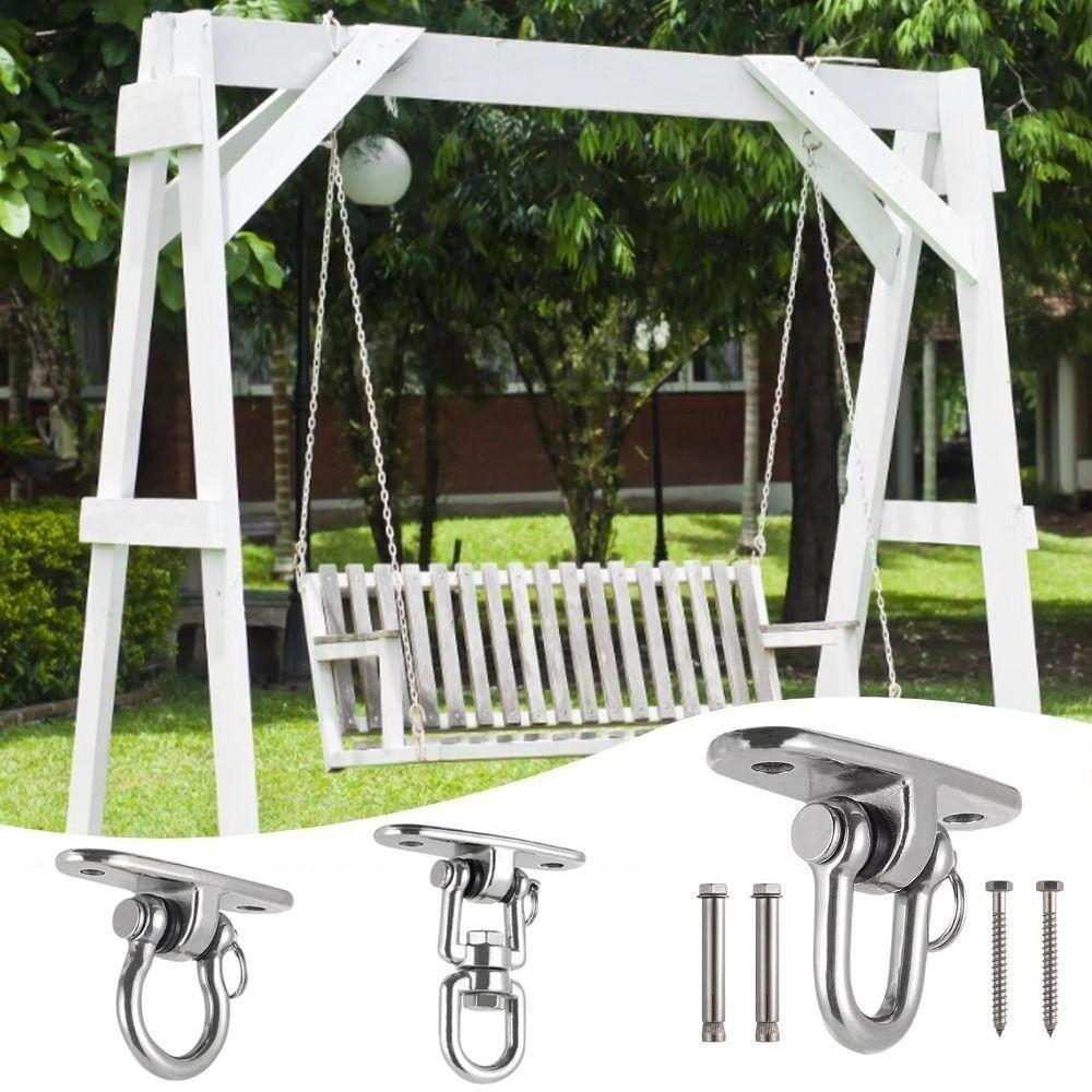 360 Rotating Swing Hangers Set 304 Stainless Steel Swing Fixed Plate  for Yoga Hammock