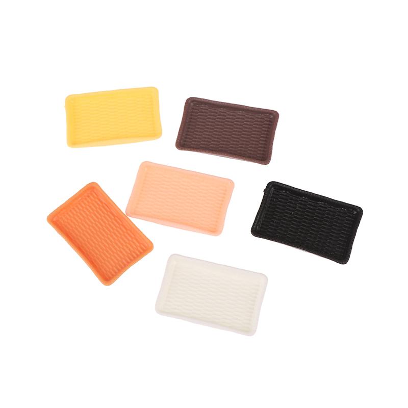 6 Stück 1:12 Puppenhaus Miniatur Speiseteller Dessertteller Serviertablett Küchenmodell Dekor Spielzeug Puppenhaus Zubehör