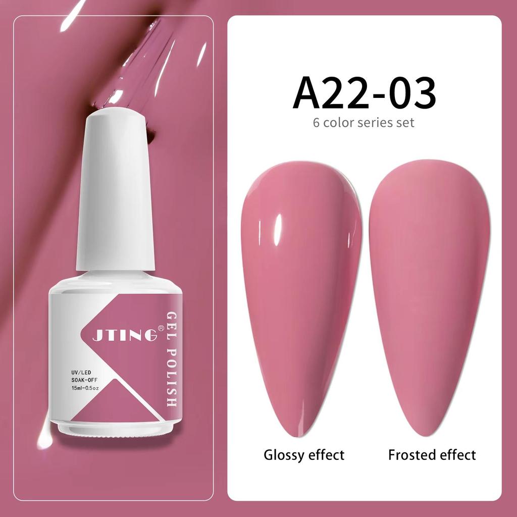 JTING Free Sample Design Your Own Gel Nail Polish Bottle 6colors Uv Gel Polish Box Set Private Label Nail Supplier Vendor