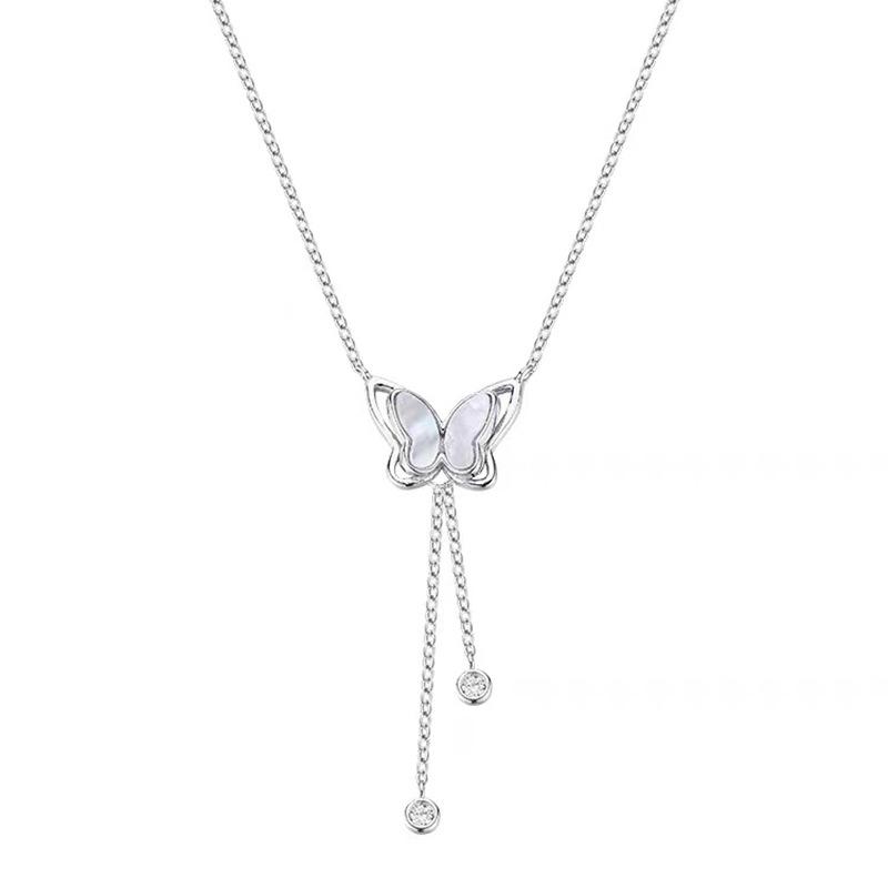 Shiny Butterfly Necklace Ladies Exquisite Clavicle Chain Necklace Jewelry For Ladies Gift