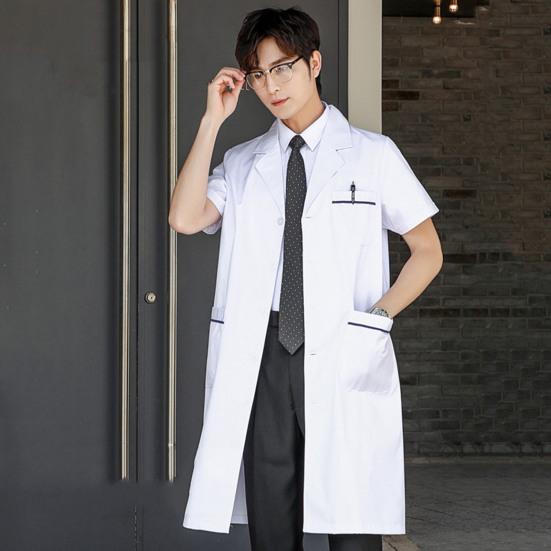 Doctor Wear Thin Style Sweat Absorption Non-pilling Wicking Polyester Summer Thin Laboratory Nurse Uniform Work Wear