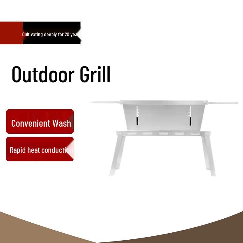 Beifu Portable Folding Stainless Steel BBQ Grill Set