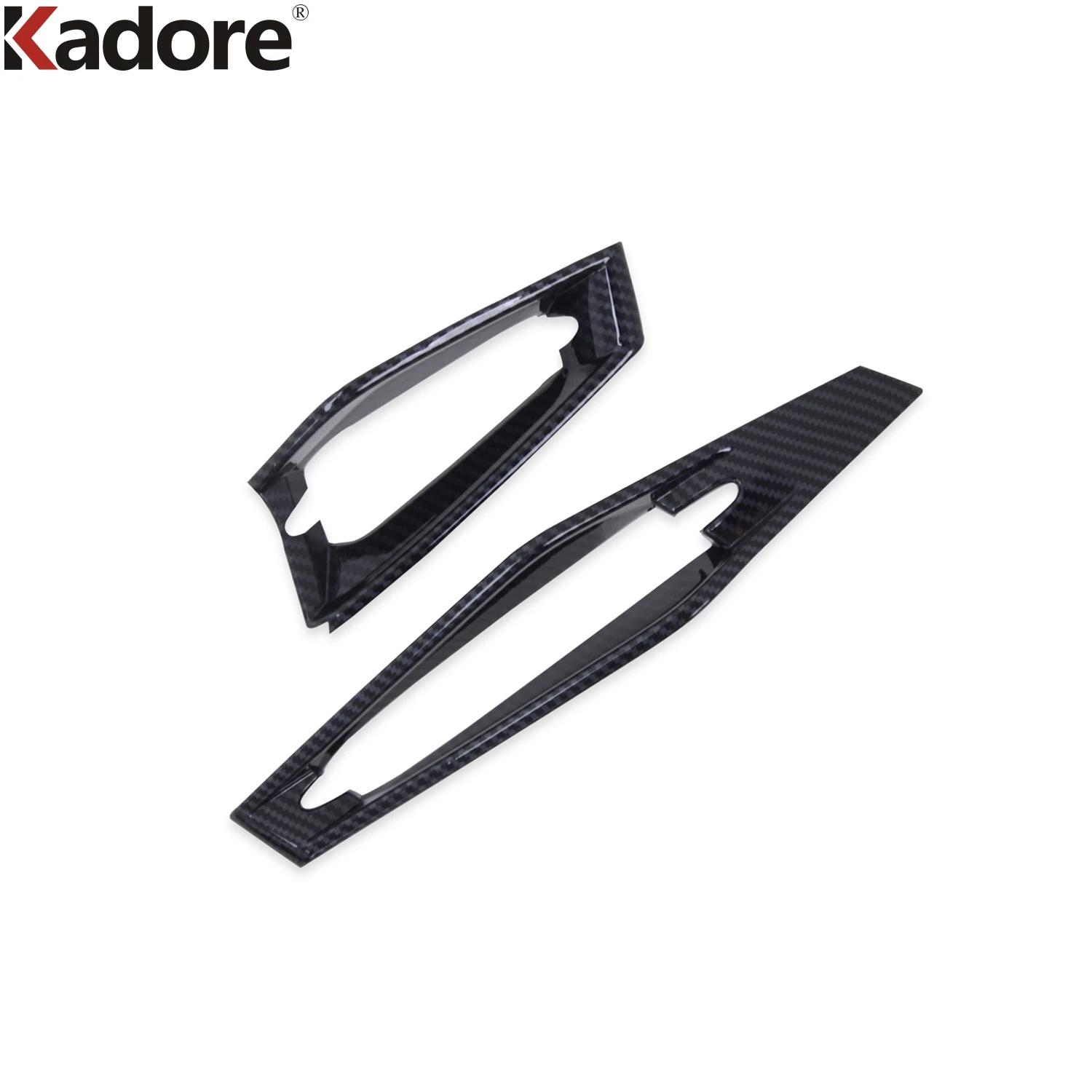 For Kia Niro   2024 2025 Carbon Fiber Car Front Side Air Condition Vent Outlet Cover Trim Interior Mouldings Accessories Carbon Fiber Style