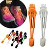 2 Pairs of Shoelaces Without Elastic Ties with Non- Buckles for Sports Shoes