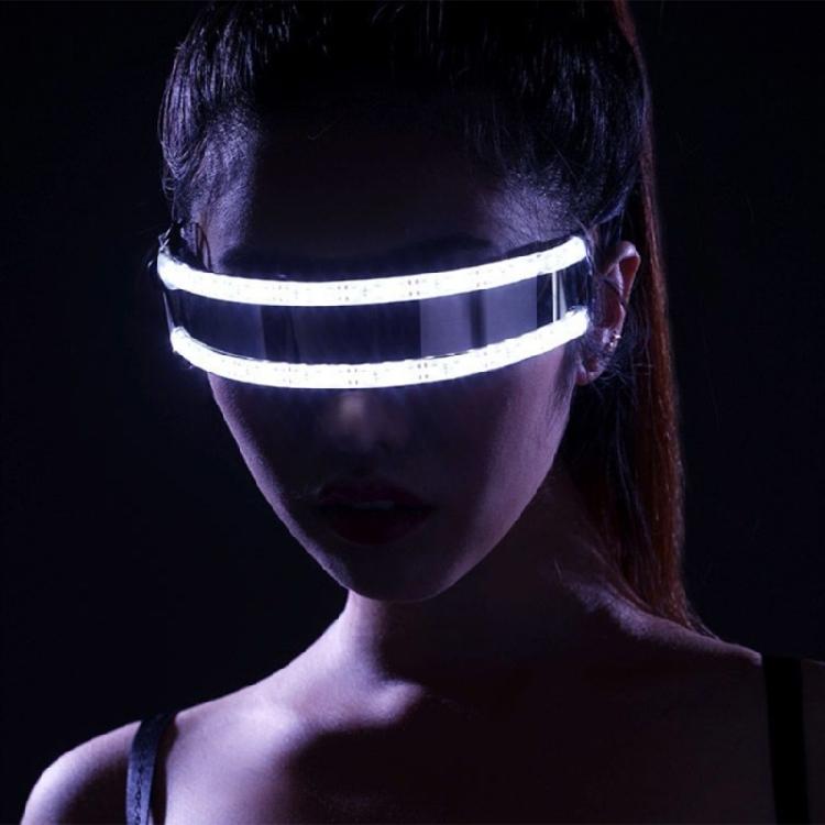 Elektrische leuchtende LED-Partybrille Unisex Mode leuchtende Brille für Rave-Partys Halloween Cosplay Kostüm Sonnenbrille