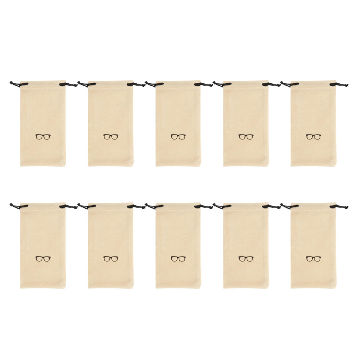 

10 шт. Мягкий мешочек для солнцезащитных очков на шнурке, из флокированной ткани, пыленепроницаемый, карман, сумка для переноски очков, портативный контейнер для очков 10PCS