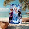 Custom Name Ultra-Soft Beach Towel with Elsa Theme,Ideal for Pool - Camping, Diving - Perfect Travel Essential, Vibrant Beach Towel.