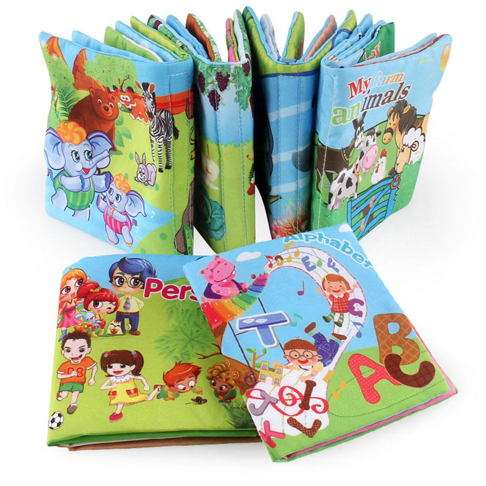 6-12PC Early Learning for Infants Soft Cloth Books Creative Squeezing and Folding Animals Ocean Books Puzzle Toys Gifts for Children