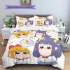 Pop & Pipi  Pattern Bedding Quilt Set  Home Decoration  Gift (1 * duvet cover + 2 * pillowcase  without core)