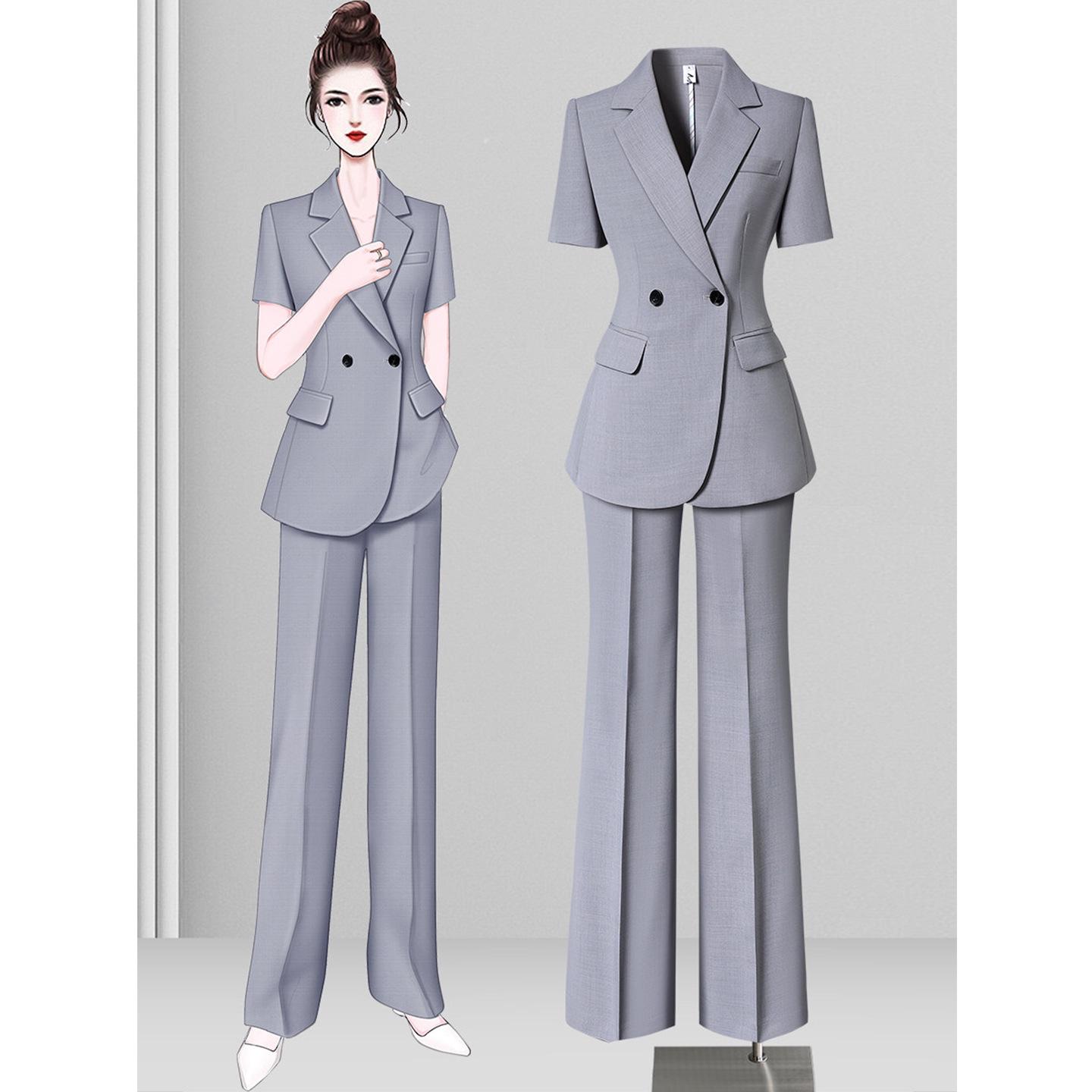 

Plus Size Summer Women s Short Sleeve Fashion Two-Piece Suit Set 4XL серый