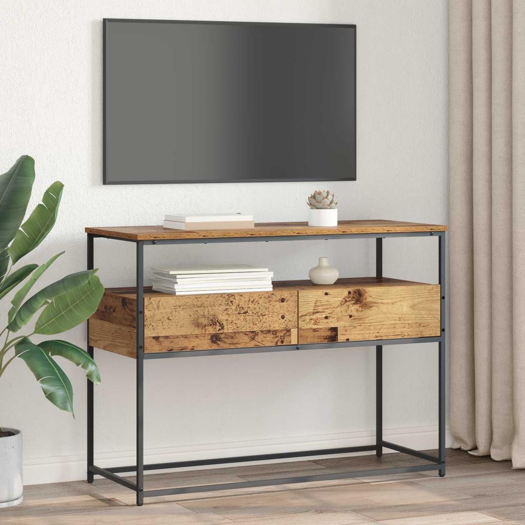 Console Table Reclaimed Wood Look 100 x 40 x 75 cm Engineered Wood