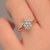 S925  Silver Round 1.2CT Moissanite Ring Set Fine Jewelry Gold-plated 18k Suitable for Gift Giving Birthday Gift