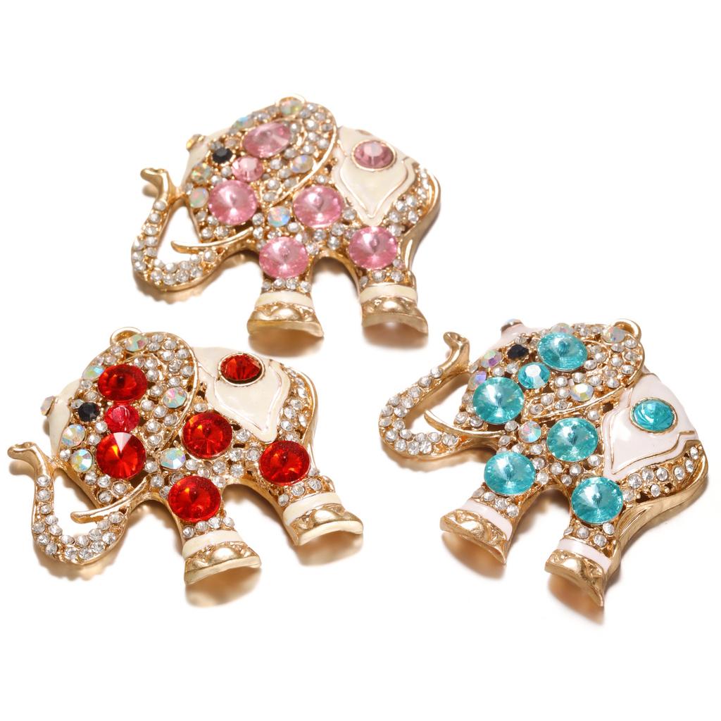New Rhinestone Elephant Pendant High Quality Stainless Steel Chain Women's Street Style Accessories Fashion Necklace Jewelry