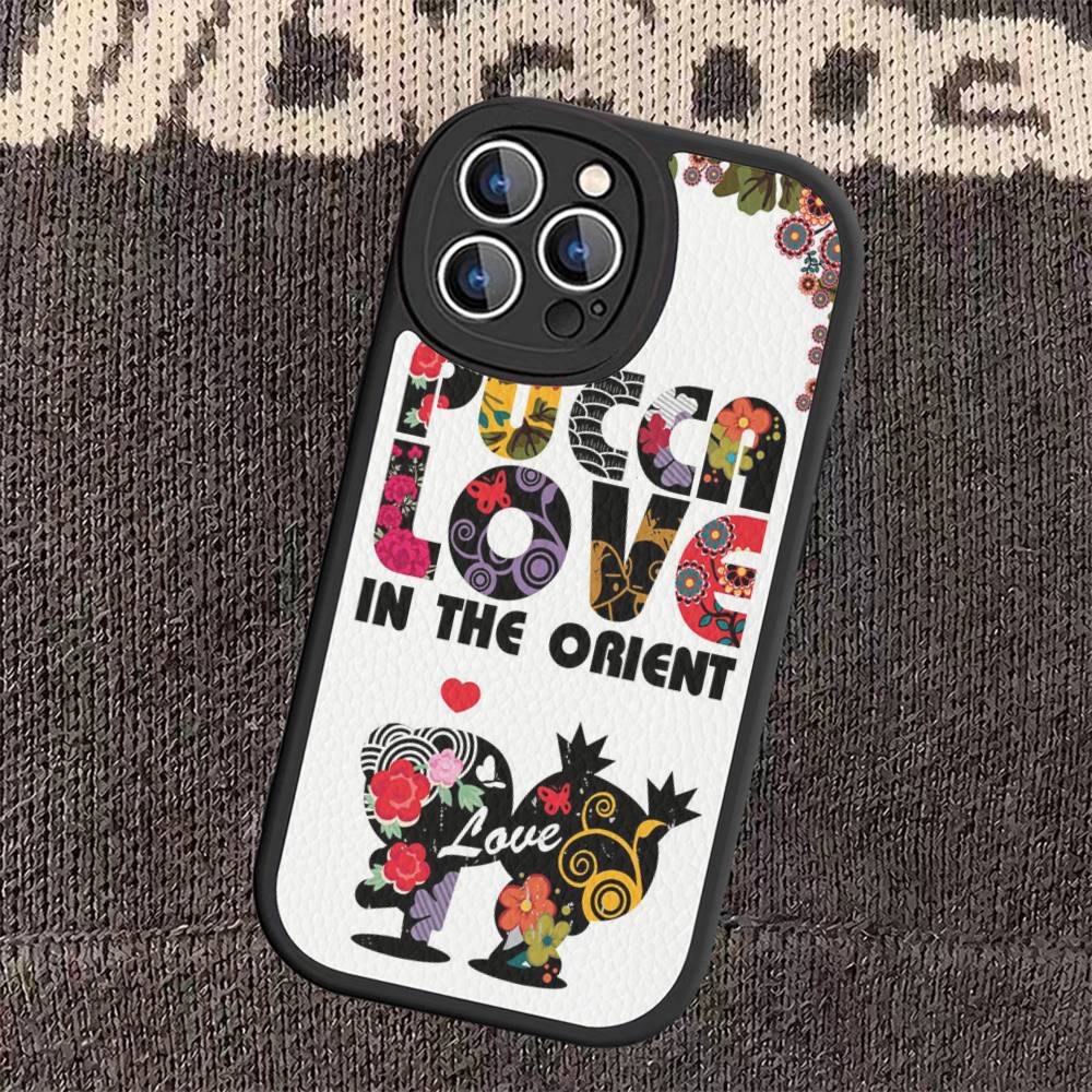 Popular Artifact P-Pucca Phone Cover For iPhone 16 15 14 13 12 11 Pro Max Plus Leather Soft Case