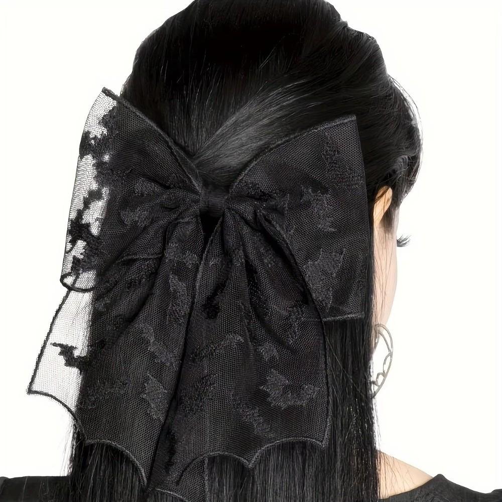 Lace Tulle Veil Hair Clips Mesh Bow Bow Hair Clips New Halloween Hairpins Hair Accessories