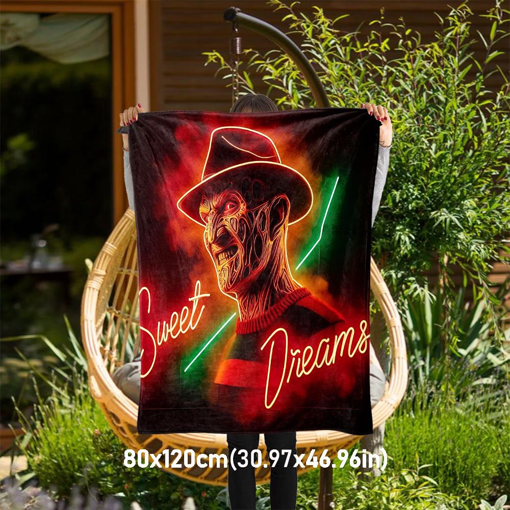 

A Nightmare on Elm Street - Throw Blanket, Soft Bedding Cover, Flannel Blankets, Living Room, Travel, Camping,All Seasons Use118 80x120cm(31x47inch)