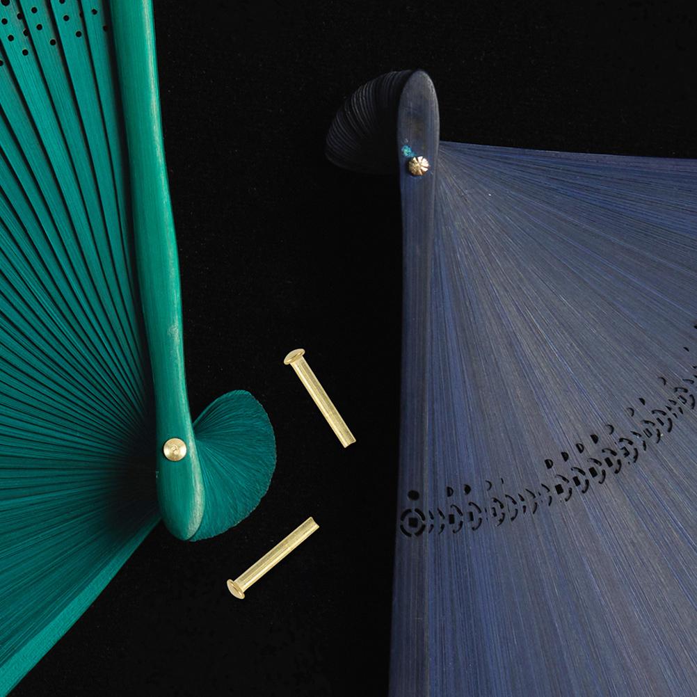 10 Juegos Accesorios para Uñas de Abanico Remaches de Acero Inoxidable Tuercas Piezas de Reparación de Abanico Plegable Eje Remaches Metálicos Abanicos Decorativos Decoración del Hogar