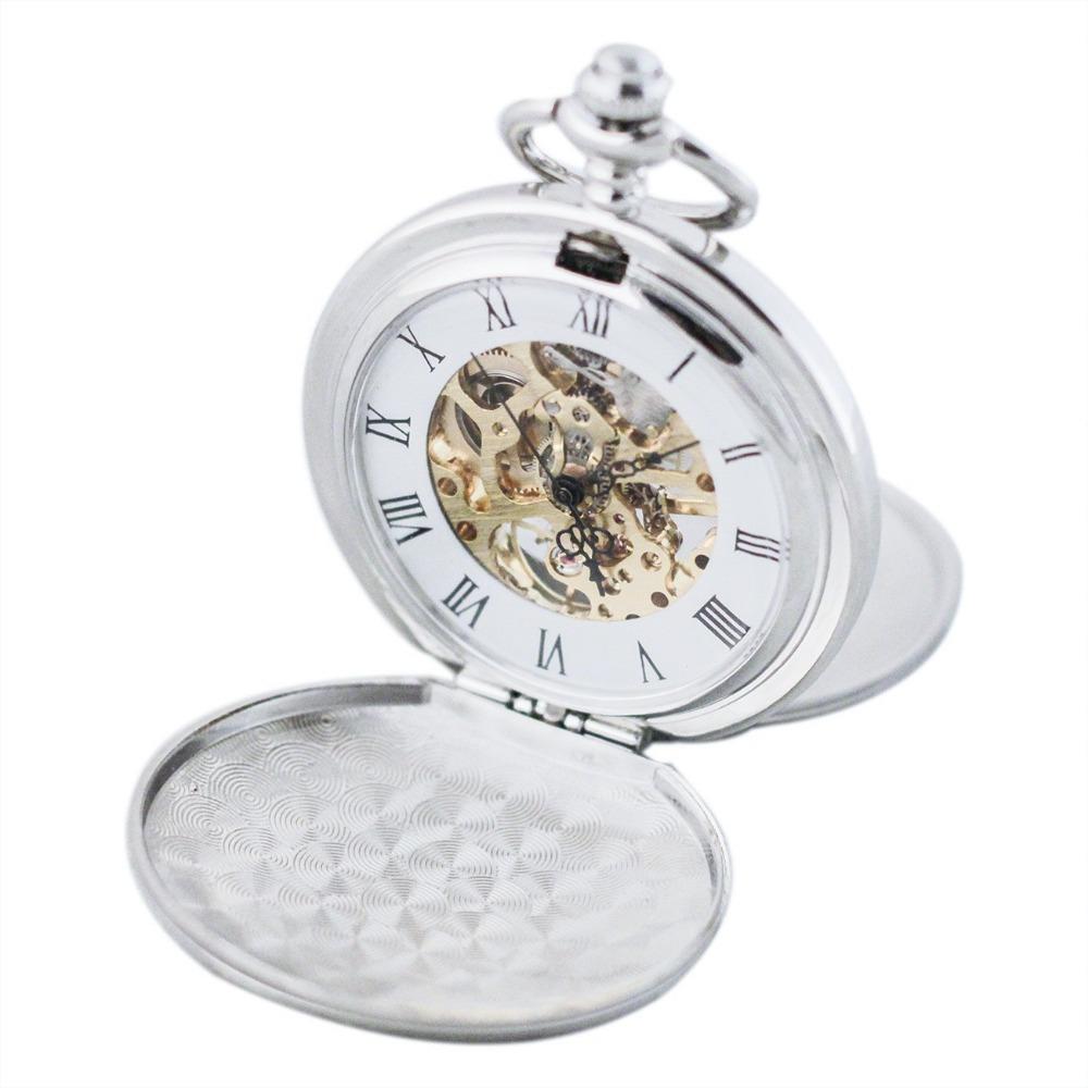 

Класичний двосторонній світло-римський ретро ручний механічний великий кишеньковий годинник