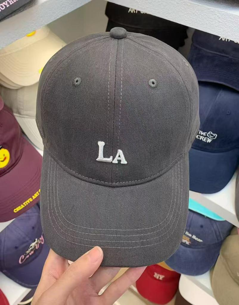 Laenis letter embroidered baseball cap men and women sunscreen sunshade cap black burgundy gray white