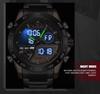 Nouvelle Montre-Bracelet Numérique LED de Luxe NAVIFORCE Homme Lumineuse Étanche Montres à Quartz pour Hommes Horloge Originale en Acier Inoxydable 9171