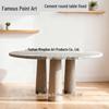Wabi-Sabi Concrete Round Table - Industrial Style Designer UHPC Dining/Meeting Table