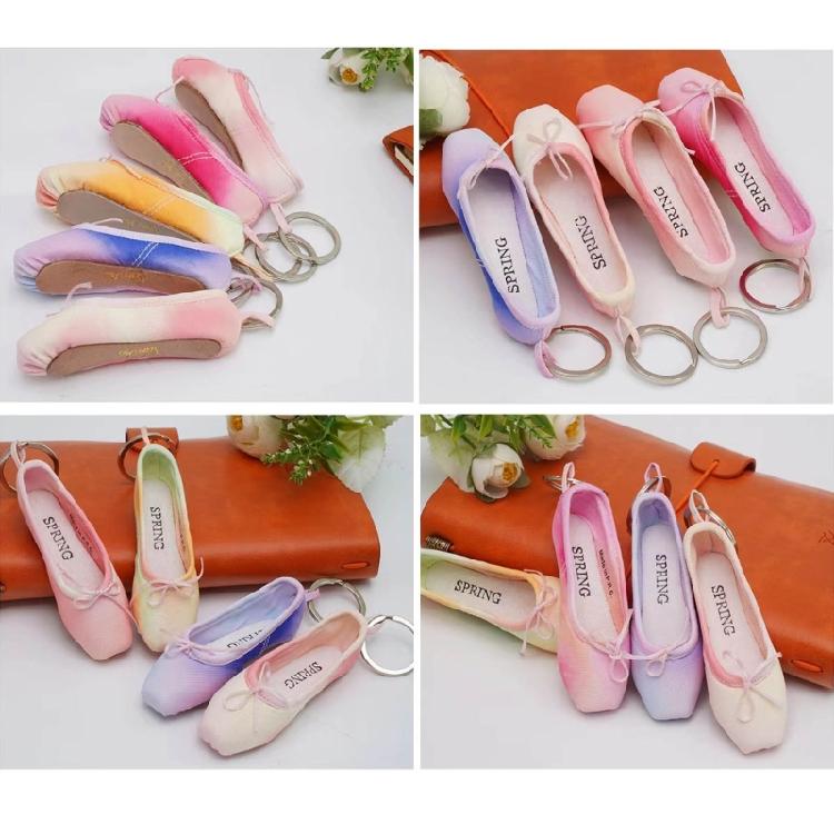 Miniature Ballet Keychain Unisex Ballet Shoe Keyring Decoration for Bags Wallets